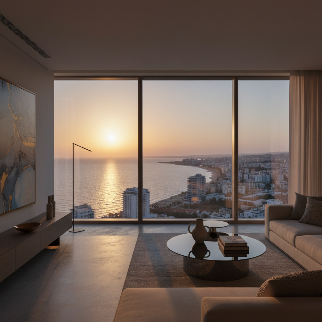 Architectural Nuance: Inside a Limassol Tower Sea-View Apartment